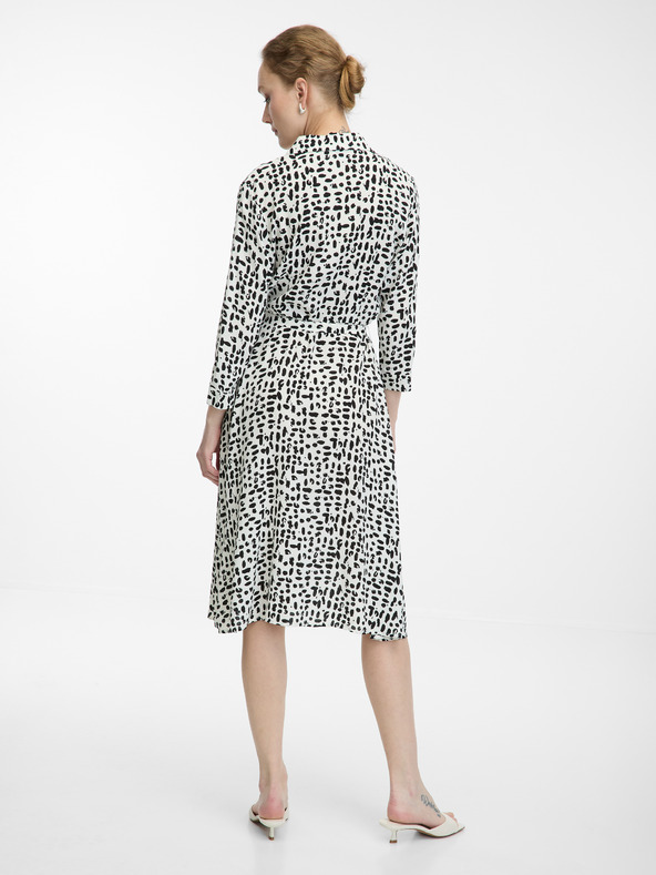 Orsay Cremefarbene Damen-Hemdblusenkleid knielang von ORSAY