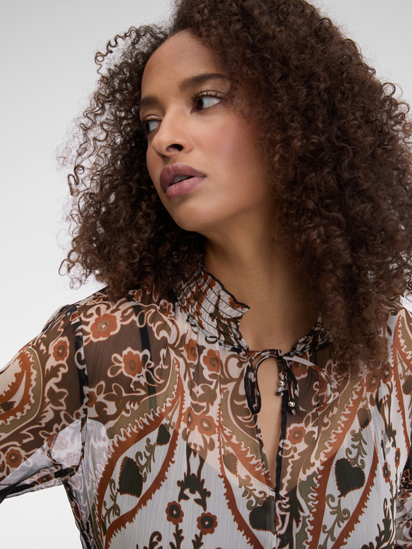 Orsay Braunes gemustertes Damenkleid ORSAY