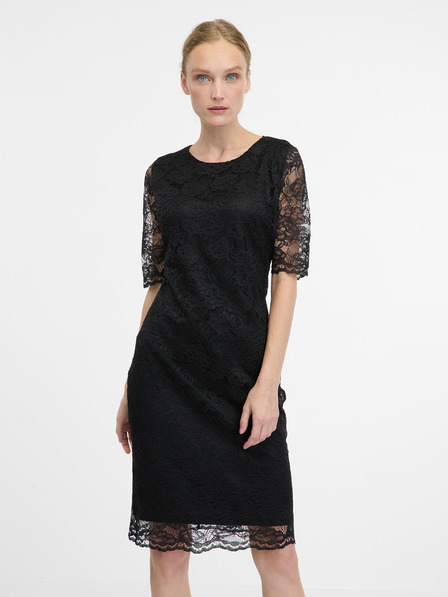 Orsay Schwarzes knielanges Damenkleid ORSAY