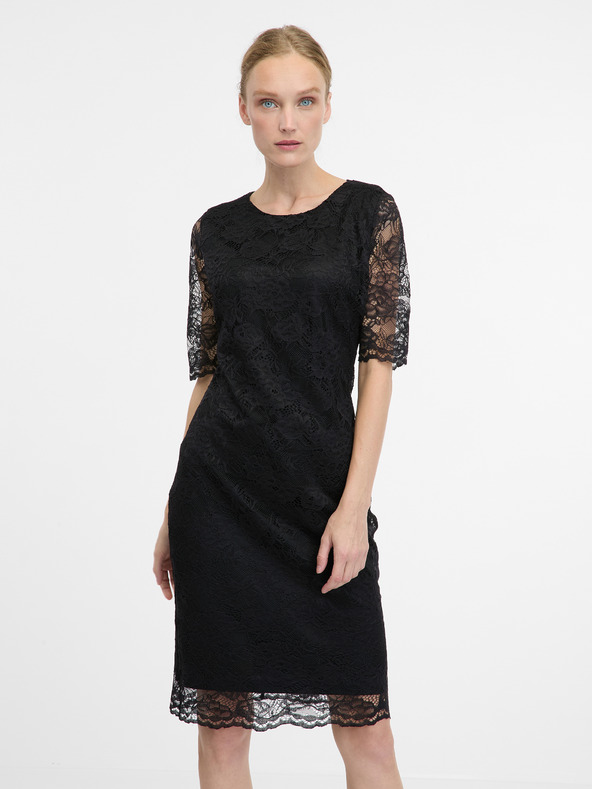 Orsay Schwarzes knielanges Damenkleid ORSAY