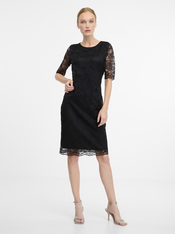 Orsay Schwarzes knielanges Damenkleid ORSAY