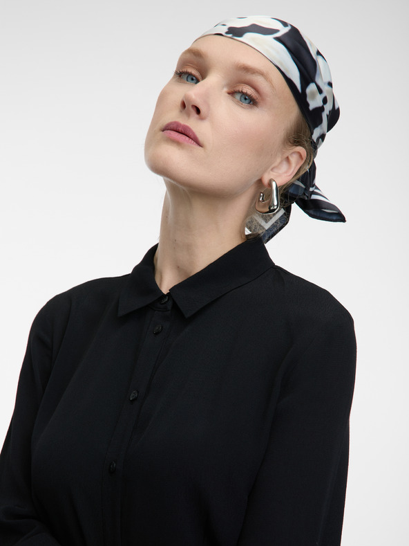 Orsay Schwarzes Damen-Hemdblusenkleid knielang von ORSAY