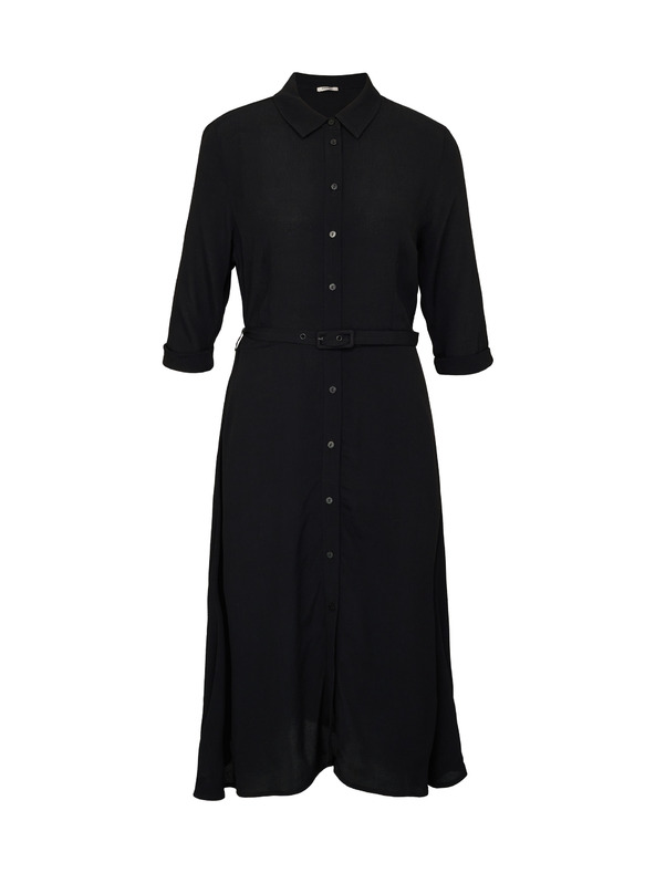 Orsay Schwarzes Damen-Hemdblusenkleid knielang von ORSAY