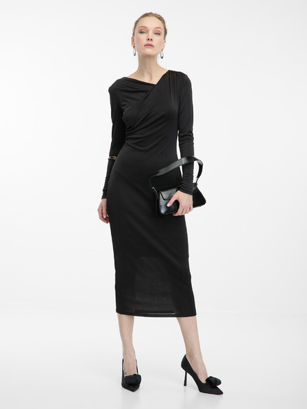 Orsay Schwarzes Damen Midikleid ORSAY
