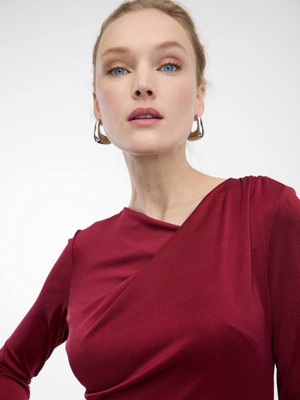 Orsay Weinrotes Damen Midikleid ORSAY