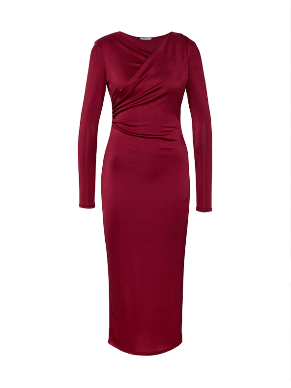 Orsay Weinrotes Damen Midikleid ORSAY