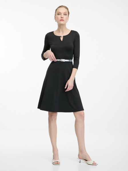 Orsay Schwarzes knielanges Damenkleid ORSAY