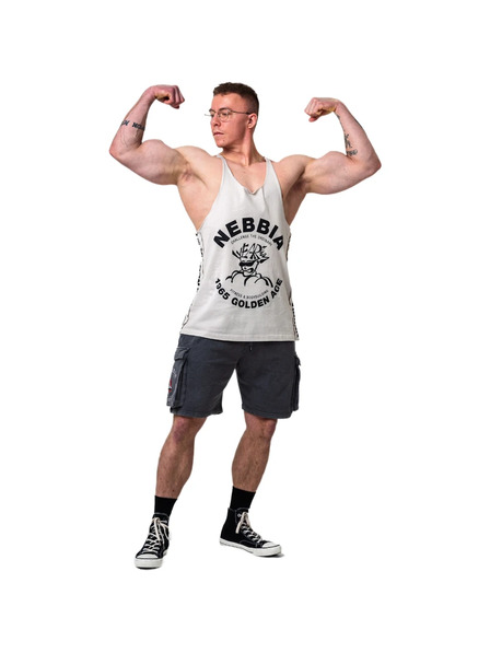 Nebbia Washed Muscle Back Stringer GOLDEN AGE 791 M,hellgrau