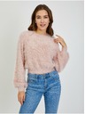 Orsay Rosa Damenpullover mit Ballonärmeln ORSAY