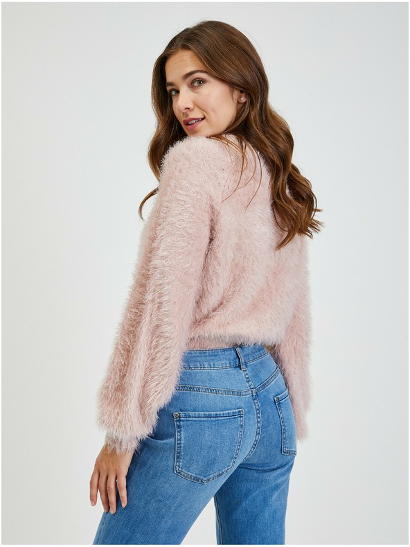 Orsay Rosa Damenpullover mit Ballonärmeln ORSAY