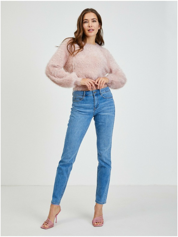 Orsay Rosa Damenpullover mit Ballonärmeln ORSAY