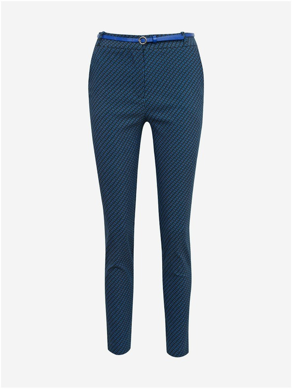 Orsay Schwarz-blau gemusterte Damenhose ORSAY