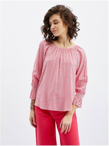 Orsay Dunkelrosa gestreifte Damenbluse ORSAY