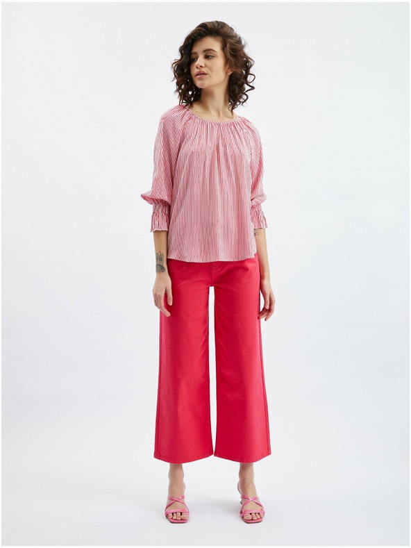 Orsay Dunkelrosa gestreifte Damenbluse ORSAY