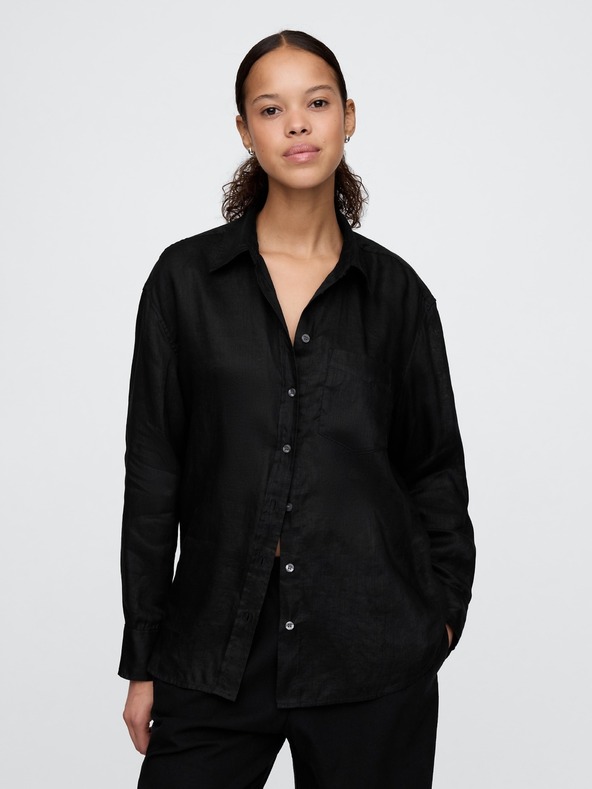 GAP Damen Leinen-Oversize-Hemd Big Shirt GAP