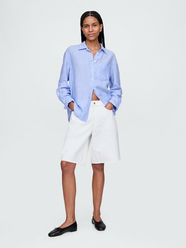 GAP Damen Leinen-Oversize-Hemd Big Shirt GAP