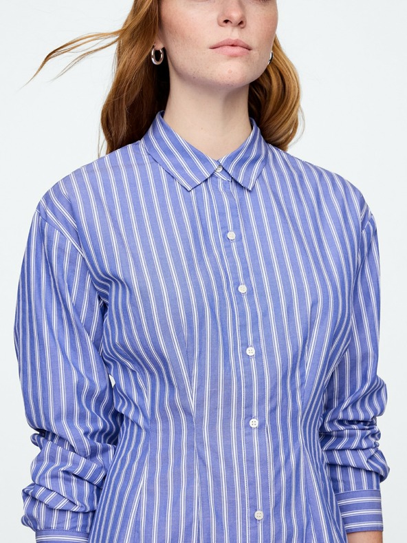 GAP Damen Popeline-Minikleid im Hemdblusenstil GAP