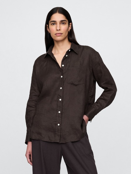 GAP Damen Leinen-Oversize-Hemd Big Shirt GAP