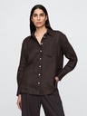 GAP Damen Leinen-Oversize-Hemd Big Shirt GAP