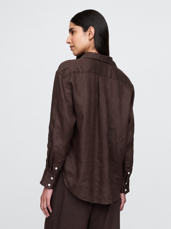 GAP Damen Leinen-Oversize-Hemd Big Shirt GAP