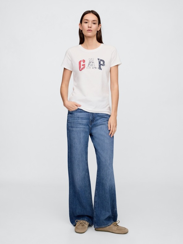 GAP Damen-T-Shirt mit Logo Americana GAP
