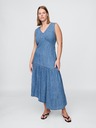 GAP Asymmetrisches Damen-Midikleid aus Denim GAP