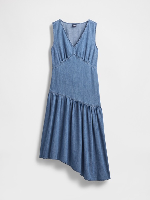 GAP Asymmetrisches Damen-Midikleid aus Denim GAP