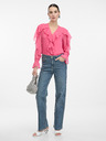 Orsay Rosa Damenbluse mit Volants ORSAY