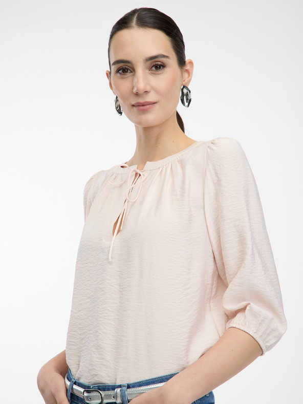 Orsay Hellrosa Damenbluse mit 3/4-Ärmeln ORSAY