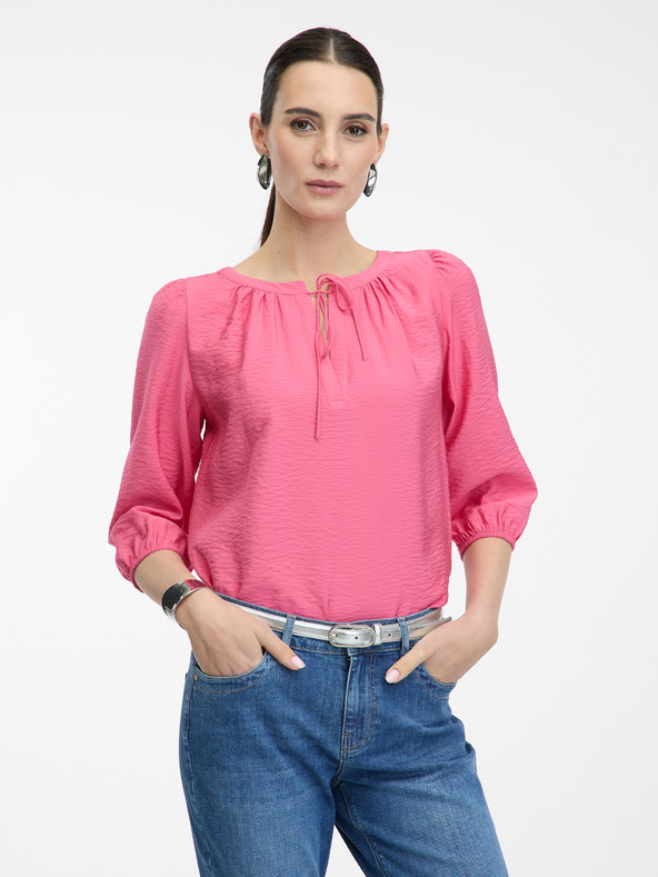 Orsay Rosa Damenbluse mit 3/4-Ärmeln ORSAY