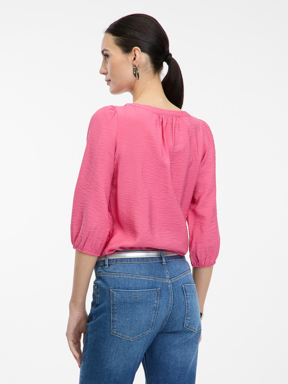 Orsay Rosa Damenbluse mit 3/4-Ärmeln ORSAY