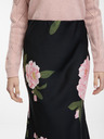 Orsay Schwarzer Damen Midirock mit Blumenmuster ORSAY