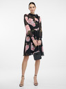 Orsay Schwarzes Damen Blumenkleid knielang ORSAY