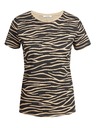 Orsay Beige-schwarzes T-Shirt mit Tiermuster ORSAY