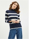 Orsay Weiß-blauer gestreifter Damen Pullover ORSAY
