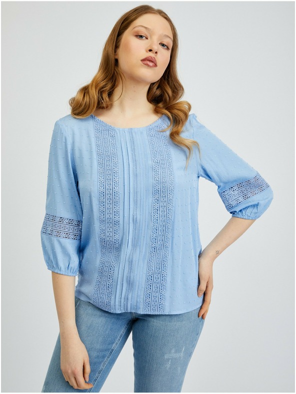 Orsay Hellblaue Damen Bluse ORSAY