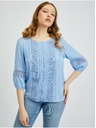 Orsay Hellblaue Damen Bluse ORSAY