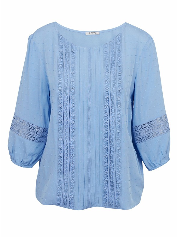 Orsay Hellblaue Damen Bluse ORSAY