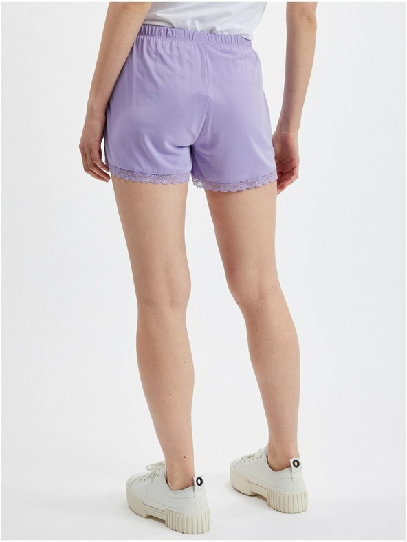 Orsay Hellviolette Damenshorts mit Spitze ORSAY