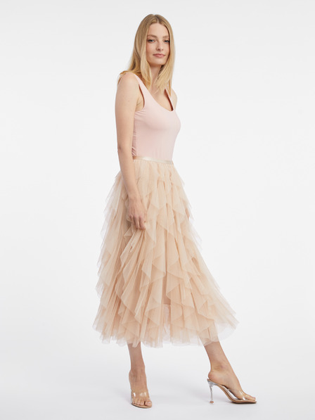 Orsay Beigefarbener Damen-Midirock ORSAY