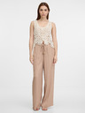 Orsay Beige weite Damenhose ORSAY