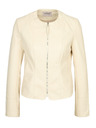 Orsay Cremefarbene Damen-Lederjacke ORSAY