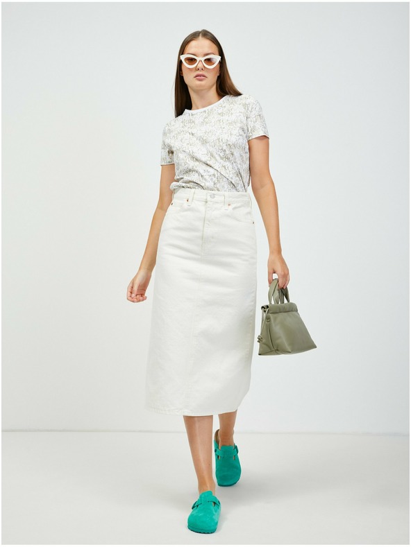 Orsay Weiß-beiges T-Shirt mit Tiermuster ORSAY