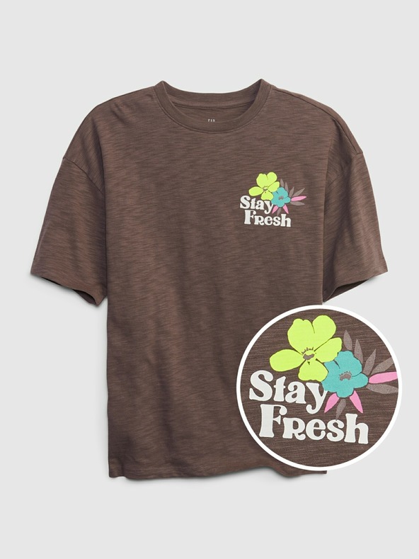 GAP Kinder T-Shirt mit Stay Fresh Aufdruck GAP