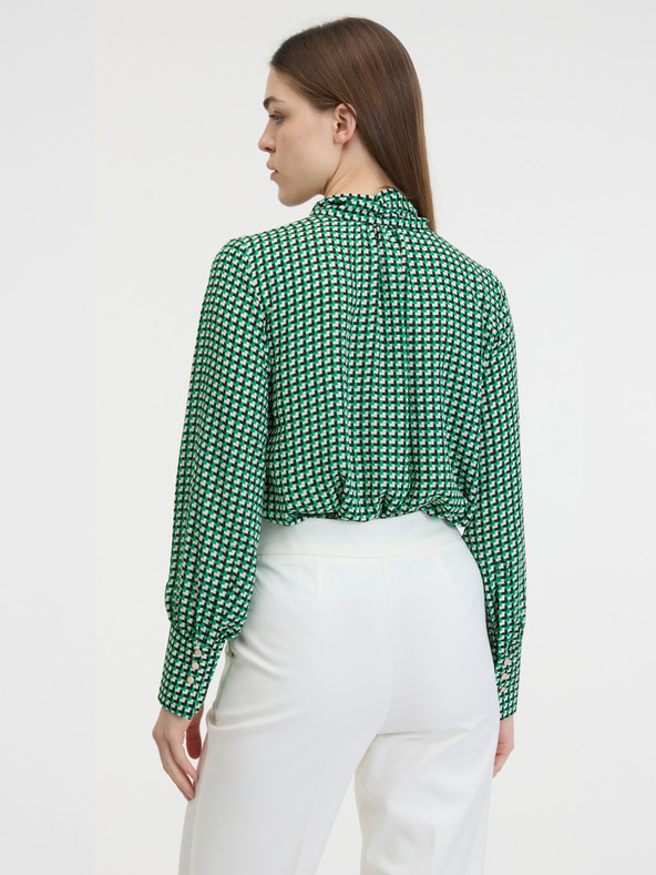 Orsay Grüne gemusterte Damenbluse ORSAY