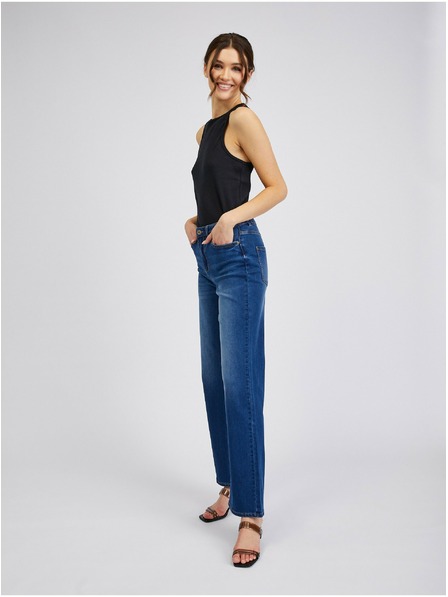 Orsay Dunkelblaue Damen-Wide leg-Jeans ORSAY