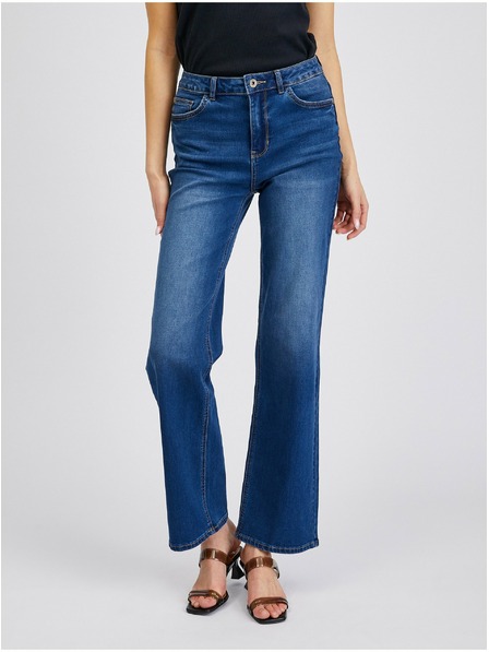 Orsay Dunkelblaue Damen-Wide leg-Jeans ORSAY