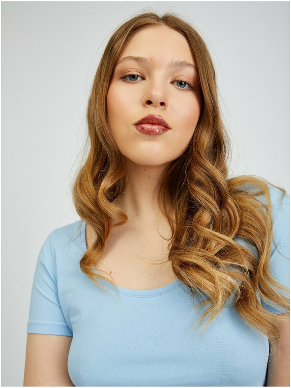 Orsay Hellblaues Basic-T-Shirt ORSAY