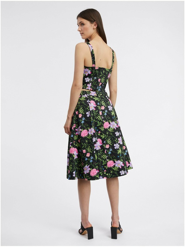 Orsay Schwarzer geblümter Damenrock ORSAY