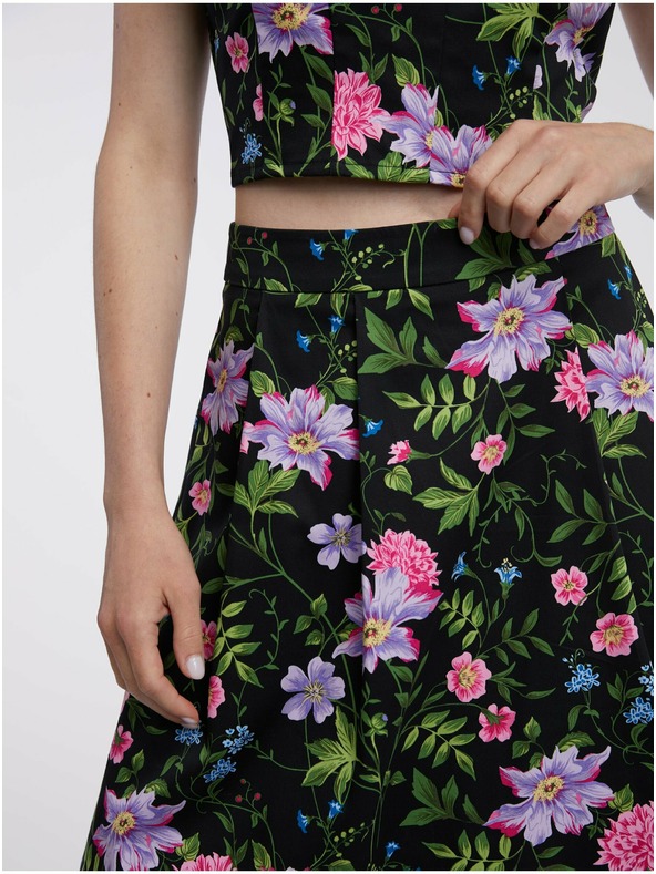 Orsay Schwarzer geblümter Damenrock ORSAY